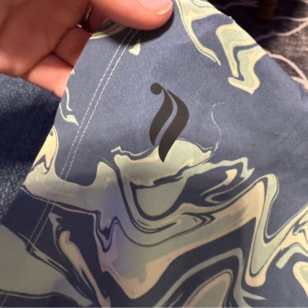 Fabletics Blue and Cream Activewear